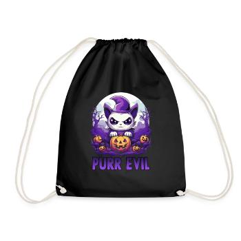 Halloween Cats Costume Trick or Treat Halloween - Drawstring Bag - black - Front