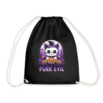 Décoration Halloween Chibi Chats Cadeau - Sac de sport léger - noir - Devant