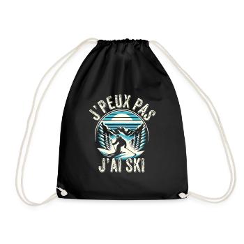 J'peux Pas J'ai Ski Cadeau Skieur Sports d'Hiver - Sac de sport léger - noir - Devant