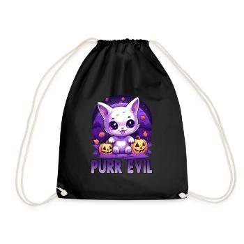 Chats Kawaii Costume d'Halloween Costume de chat - Sac de sport léger - noir - Devant