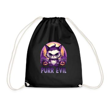 Kawaii Cat Costume Halloween Party Costume Cats - Drawstring Bag - black - Front