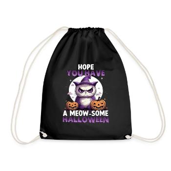 Grumpy cats Halloween costume cats - Drawstring Bag - black - Front