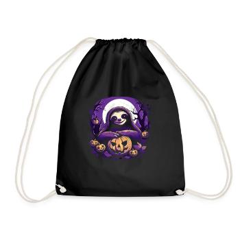 Cute Halloween Sloth Outfit Halloween Party - Drawstring Bag - black - Front