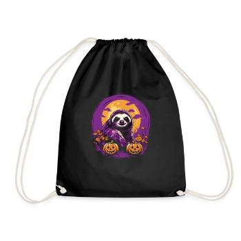 Nasty Sloth Halloween Outfit For Sloth Sloth - Drawstring Bag - black - Front