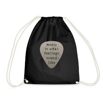 Guitar Vintage Guitarist Gift - Drawstring Bag - black - Front