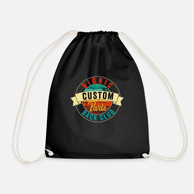 Back Post Surgery Recovery Men Women Discectomy - Drawstring Bag - black