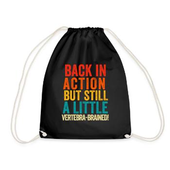 Retour Récupération post-opératoire Hommes Femmes Discectomie - Sac de sport léger - noir - Devant