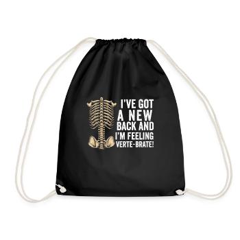 Retour Récupération post-opératoire Hommes Femmes Discectomie - Sac de sport léger - noir - Devant