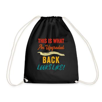 Retour Récupération post-opératoire Hommes Femmes Discectomie - Sac de sport léger - noir - Devant