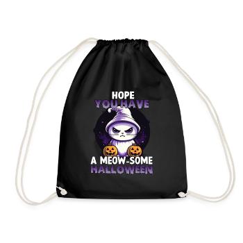 Costume de chat d'Halloween pour cadeau - Sac de sport léger - noir - Devant