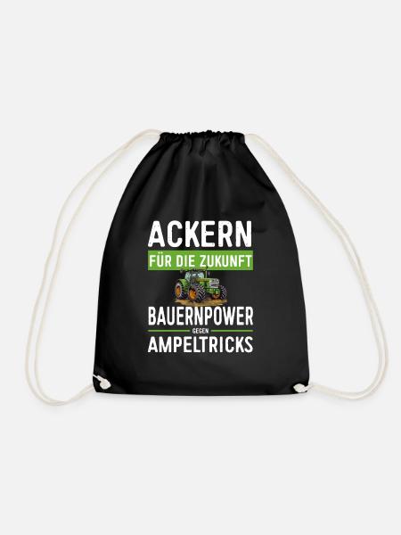 Ackern Für Die Zukunft - Bauernprotest 2024 - Turnbeutel - Schwarz