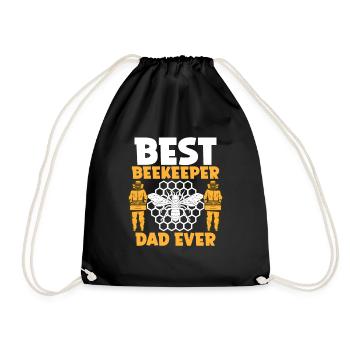 Bee Father Honey Beekeeper Father Beekeeper - Drawstring Bag - black - Front