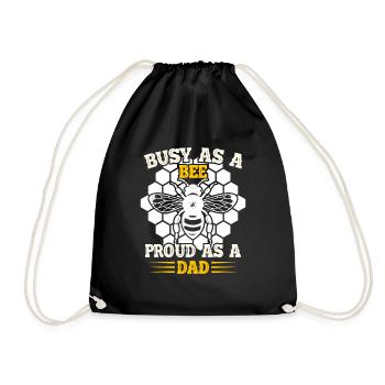 Bee Father Honey Beekeeper Father Beekeeper - Drawstring Bag - black - Front