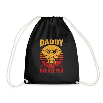 Bee Father Honey Beekeeper Father Beekeeper - Drawstring Bag - black - Front