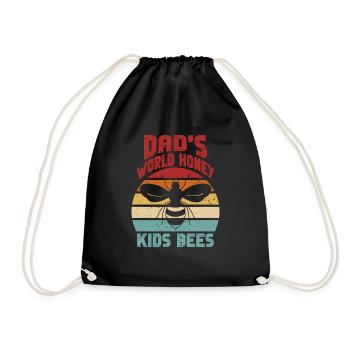 Bee Father Honey Beekeeper Father Beekeeper - Drawstring Bag - black - Front