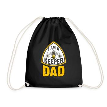 Bee Father Honey Beekeeper Father Beekeeper - Drawstring Bag - black - Front
