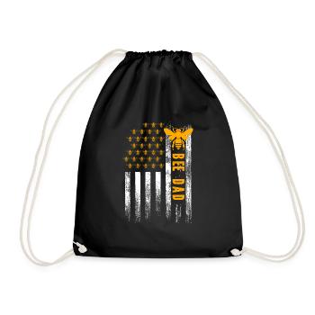Bee Father Honey Beekeeper Father Beekeeper - Drawstring Bag - black - Front