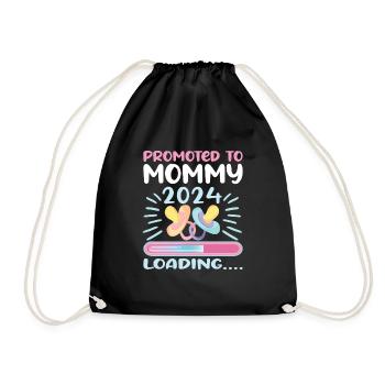 Maman 2024 Enceinte Maman Grossesse - Sac de sport léger - noir - Devant
