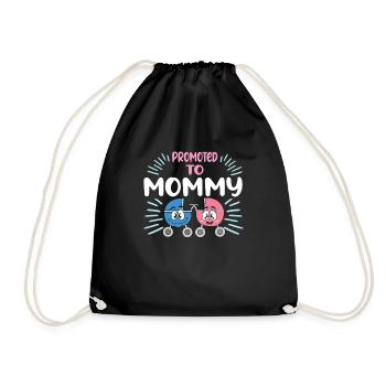Maman 2024 Enceinte Maman Grossesse - Sac de sport léger - noir - Devant
