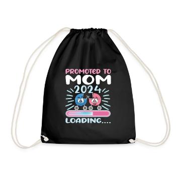 Maman 2024 Enceinte Maman Grossesse - Sac de sport léger - noir - Devant