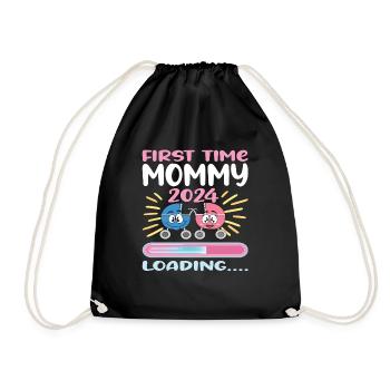 Maman 2024 Enceinte Maman Grossesse - Sac de sport léger - noir - Devant