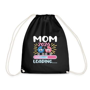 Maman 2024 Enceinte Maman Grossesse - Sac de sport léger - noir - Devant
