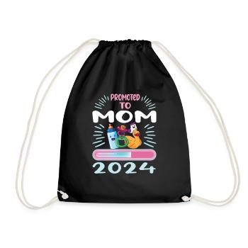 Maman 2024 Enceinte Maman Grossesse - Sac de sport léger - noir - Devant