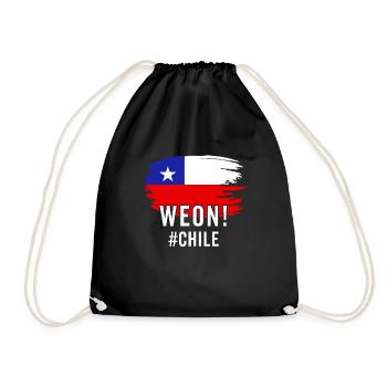 Chile Flagge Stolz Chilenische Lustige Camiseta Chilena - Turnbeutel - Schwarz - Vorne