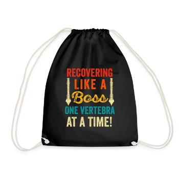 Retour Récupération post-opératoire Hommes Femmes Discectomie - Sac de sport léger - noir - Devant