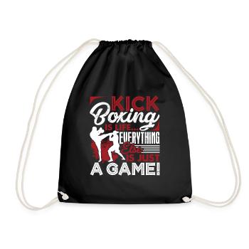 Kickboxing Kickboxing Is Life - Drawstring Bag - black - Front