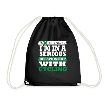 Cyclisme Ma relation sérieuse drôle - Sac de sport léger - noir - Devant