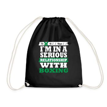 Boxing My serious relationship funny - Turnbeutel - Schwarz - Vorne