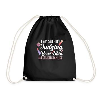 Esthéticienne, Soins de la peau, Thérapeute de la peau - Sac de sport léger - noir - Devant