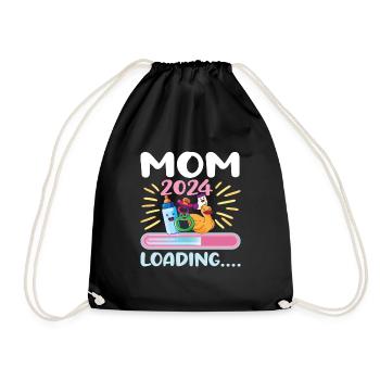 Maman 2024 Enceinte Maman Grossesse - Sac de sport léger - noir - Devant