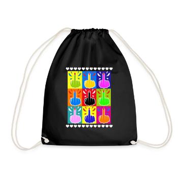 Doigt d’honneur Pop couleur Tie Dye Cool - Sac de sport léger - noir - Devant