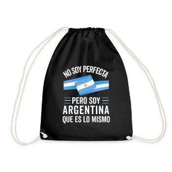 Argentinien Argentinische Flagge Männer Damen Camisa - Turnbeutel - Schwarz - Vorne