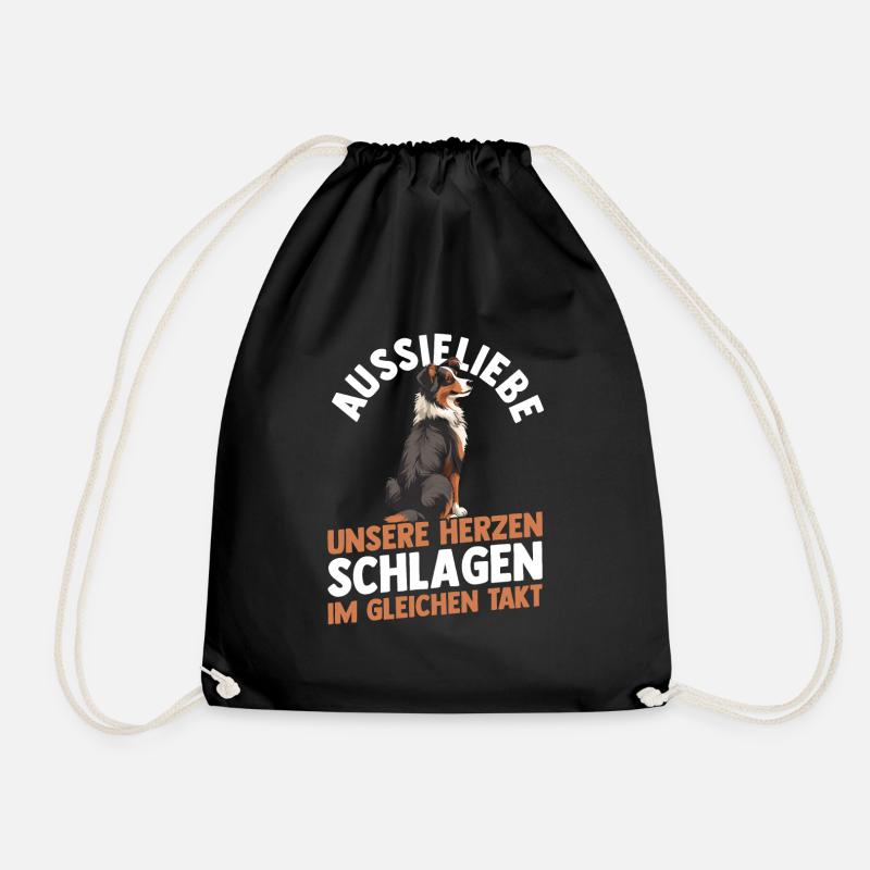 Australian Shepherd Hund Aussie - Turnbeutel - Schwarz