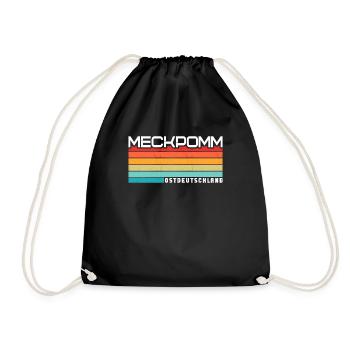 Meckpomm Mecklenburg Vorpommern - Turnbeutel - Schwarz - Vorne