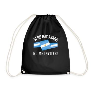 Argentinien Argentinische Flagge Männer Damen Camisa - Turnbeutel - Schwarz - Vorne