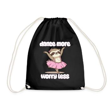 dansez plus sans soucis - Paresseux danse ballet - Sac de sport léger - noir - Devant