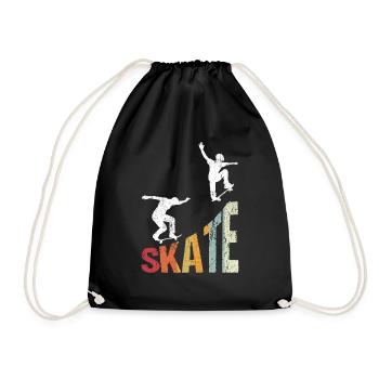 Skateboard Skateboarding Skater Vintage Boarder Sk - Drawstring Bag - black - Front