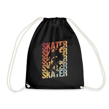 Skateboard Skateboarding Skater Vintage Boarder Sk - Drawstring Bag - black - Front
