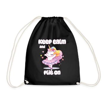 ballet keep calm and plie - Unicorn Dances Ballet - Sac de sport léger - noir - Devant