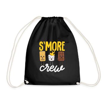 S'more Lagerfeuer Marshmallow Camping - Turnbeutel - Schwarz - Vorne