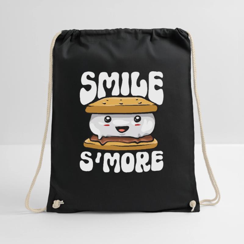 S'more Campfire Marshmallow Camping Drawstring Bag