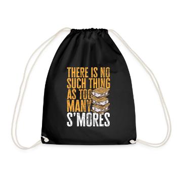 S'more Lagerfeuer Marshmallow Camping - Turnbeutel - Schwarz - Vorne