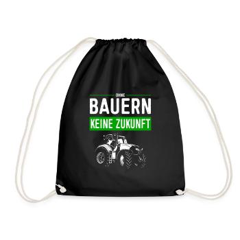 Ohne Bauern Keine Zukunft - Bauernprotest 2024 - Turnbeutel - Schwarz - Vorne