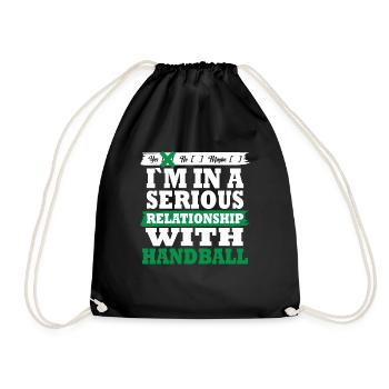 Handball My serious relationship funny - Turnbeutel - Schwarz - Vorne