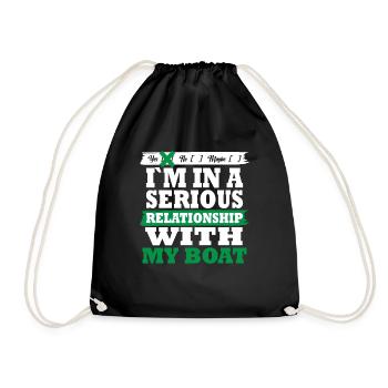 My boat My serious relationship funny - Turnbeutel - Schwarz - Vorne