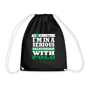 Polo My serious relationship funny - Turnbeutel - Schwarz - Vorne